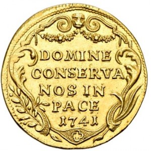 Реверс монеты Город Цюрих, 2 дуката, 1718-1767