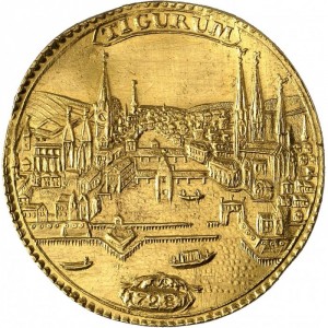 Реверс монеты Город Цюрих, 4 дуката, 1720-1728