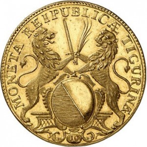 Аверс монеты Город Цюрих, 10 дукатов, 1724