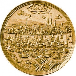 Реверс монеты Город Цюрих, 30 дукатов, 1707