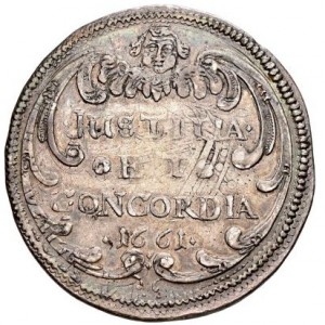 Реверс монеты Город Цюрих, 1 талер, 1661-1665