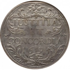 Реверс монеты Город Цюрих, 1 талер, 1695