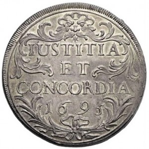 Реверс монеты Город Цюрих, 2 талера, 1695