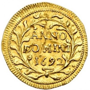 Реверс монеты Город Цюрих, ¼ дуката, 1671-1692