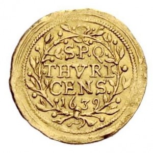 Аверс монеты Город Цюрих, ½ дуката, 1639