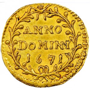 Реверс монеты Город Цюрих, ½ дуката, 1671-1692