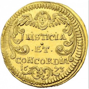 Реверс монеты Город Цюрих, 2 дуката, 1673
