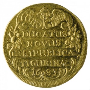 Реверс монеты Город Цюрих, 2 дуката, 1683
