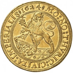 Аверс монеты Город Цюрих, 4 дуката, 1624