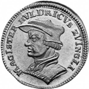 Аверс монеты Город Цюрих, 1 дукат, 1719, Ульрих Цвингли /серебро/