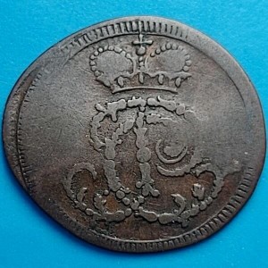 Реверс монеты Епископство Вюрцбург, ½ пфеннига, 1751