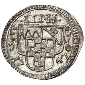 Аверс монеты Епископство Вюрцбург, 3 геллера, 1746-1748
