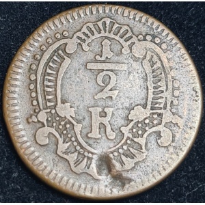 Реверс монеты Епископство Вюрцбург, ½ крейцера, 1762