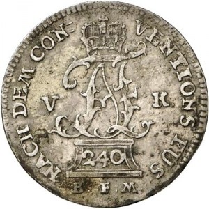 Аверс монеты Епископство Вюрцбург, 5 крейцеров, 1764-1765