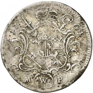 Реверс монеты Епископство Вюрцбург, 5 крейцеров, 1764-1765