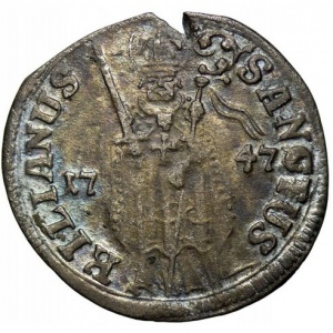 Реверс монеты Епископство Вюрцбург, 1 шиллинг, 1747-1748