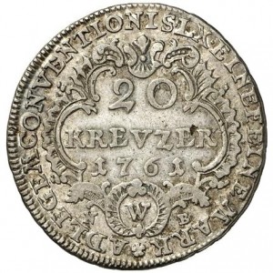 Реверс монеты Епископство Вюрцбург, 20 крейцеров, 1761-1762