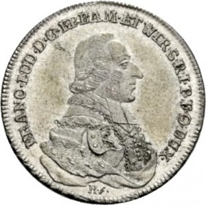 Аверс монеты Епископство Вюрцбург, 20 крейцеров, 1780-1784