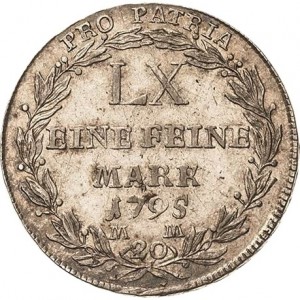 Реверс монеты Епископство Вюрцбург, 20 крейцеров, 1795