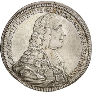Аверс монеты Епископство Вюрцбург, ½ талера, 1754