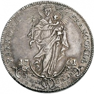 Реверс монеты Епископство Вюрцбург, ½ талера, 1761