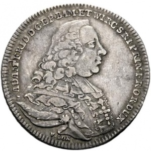 Аверс монеты Епископство Вюрцбург, ½ талера, 1764-1765