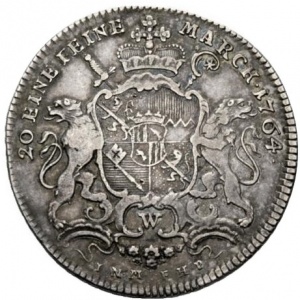Реверс монеты Епископство Вюрцбург, ½ талера, 1764-1765