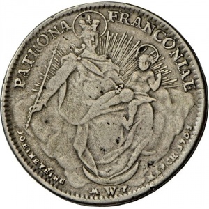 Реверс монеты Епископство Вюрцбург, 1 талер, 1763