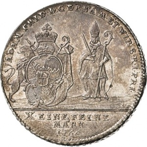 Реверс монеты Епископство Вюрцбург, 1 талер, 1766