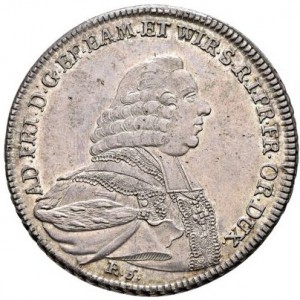 Аверс монеты Епископство Вюрцбург, 1 талер, 1773-1779