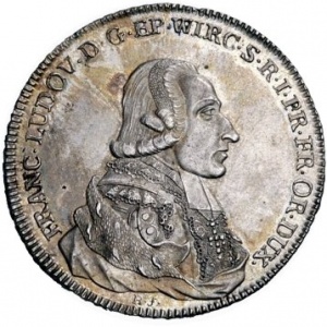 Аверс монеты Епископство Вюрцбург, 1 талер, 1779