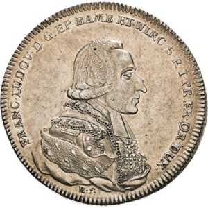 Аверс монеты Епископство Вюрцбург, 1 талер, 1786-1791