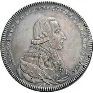 Аверс монеты Епископство Вюрцбург, 1 талер, 1794