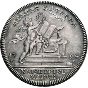 Реверс монеты Епископство Вюрцбург, 1 талер, 1794