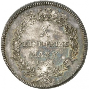 Реверс монеты Епископство Вюрцбург, 1 талер, 1794-1795