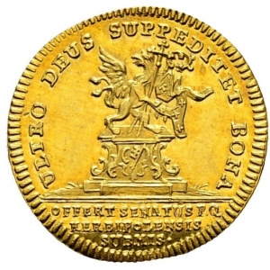 Реверс монеты Епископство Вюрцбург, 1 голдгульден, 1749