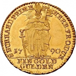 Реверс монеты Епископство Вюрцбург, 1 голдгульден, 1790