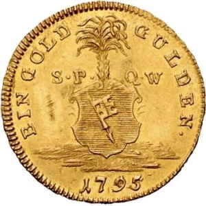 Реверс монеты Епископство Вюрцбург, 1 голдгульден, 1795