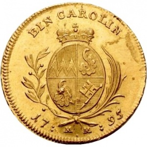 Реверс монеты Епископство Вюрцбург, 1 каролин, 1795