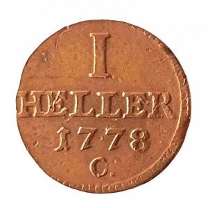 Реверс монеты Курфюршество Саксония, 1 геллер, 1778-1806