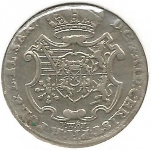 Аверс монеты Курфюршество Саксония, ¹⁄₁₂ талера, 1763