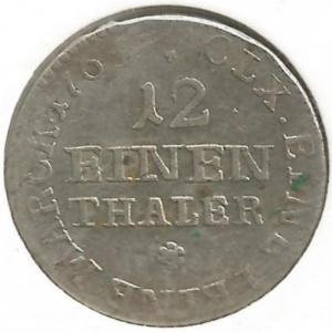 Реверс монеты Курфюршество Саксония, ¹⁄₁₂ талера, 1763