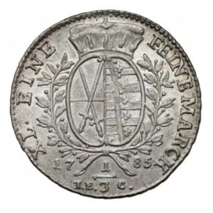 Реверс монеты Курфюршество Саксония, ⅓ талера, 1780-1790