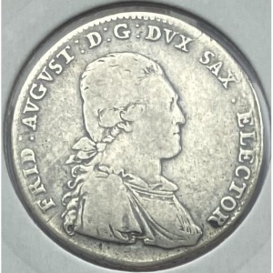 Аверс монеты Курфюршество Саксония, ⅓ талера, 1791-1802