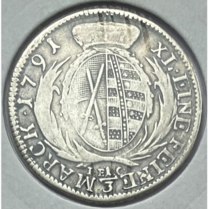Реверс монеты Курфюршество Саксония, ⅓ талера, 1791-1802