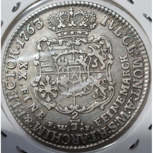 Реверс монеты Курфюршество Саксония, ⅔ талера, 1763