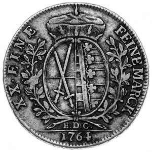 Реверс монеты Курфюршество Саксония, ⅔ талера, 1764