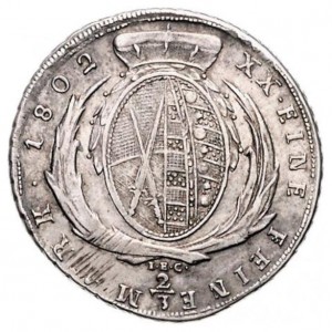 Реверс монеты Курфюршество Саксония, ⅔ талера, 1791-1806