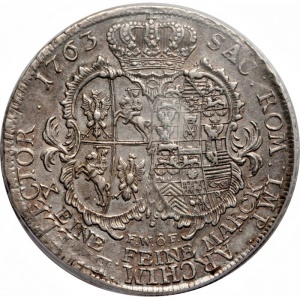 Реверс монеты Курфюршество Саксония, 1 талер, 1763