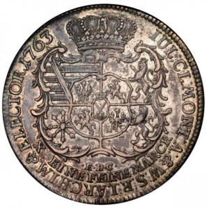 Реверс монеты Курфюршество Саксония, 1 талер, 1763